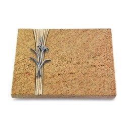 Grabtafel Kashmir Strikt Lilienzweig (Alu)