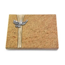 Grabtafel Kashmir Strikt Taube (Alu)