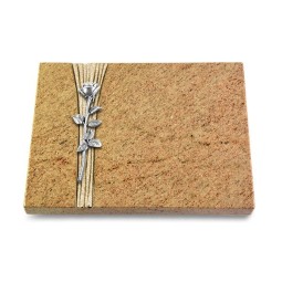 Grabtafel Kashmir Strikt Rose 12 (Alu)