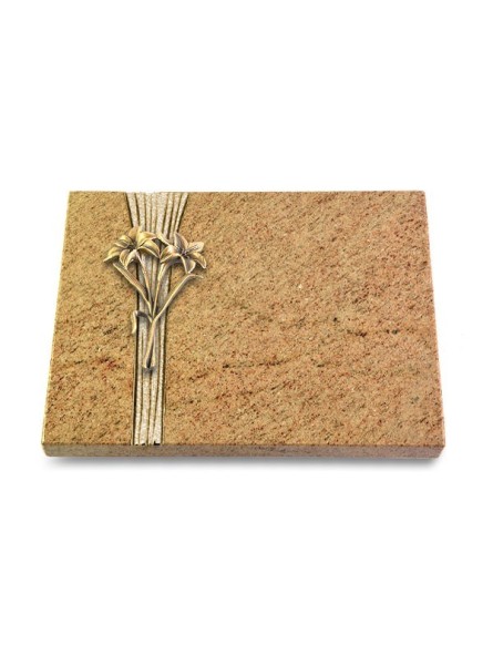 Grabtafel Kashmir Strikt Lilie (Bronze)