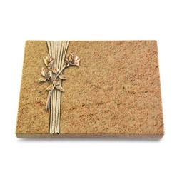 Grabtafel Kashmir Strikt Rose 10 (Bronze)