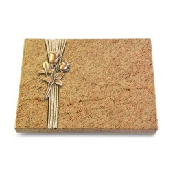 Grabtafel Kashmir Strikt Rose 11 (Bronze)
