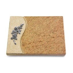 Grabtafel Kashmir Wave Rose 5 (Alu)