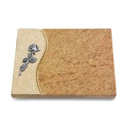 Grabtafel Kashmir Wave Rose 7 (Alu)