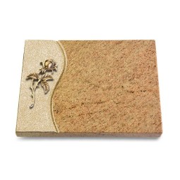 Grabtafel Kashmir Wave Rose 2 (Bronze)