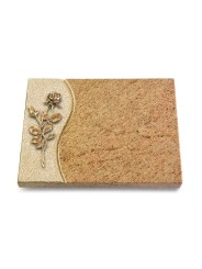 Grabtafel Kashmir Wave Rose 13 (Bronze)