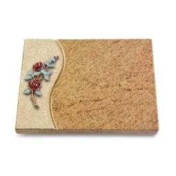 Grabtafel Kashmir Wave Rose 3 (Color)