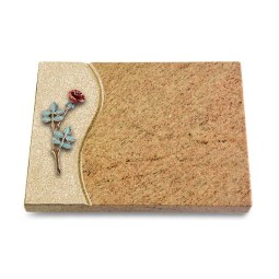 Grabtafel Kashmir Wave Rose 4 (Color)