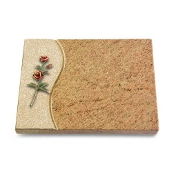 Grabtafel Kashmir Wave Rose 6 (Color)