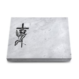 Grabtafel Omega Marmor Pure Kreuz 3