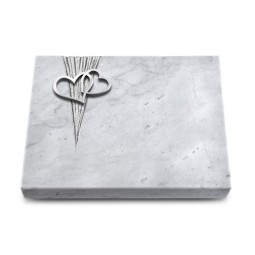 Grabtafel Omega Marmor Delta Herzen (Alu)