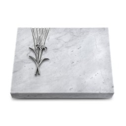 Grabtafel Omega Marmor Delta Lilienzweig (Alu)