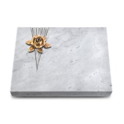 Grabtafel Omega Marmor Delta Rose 4 (Bronze)