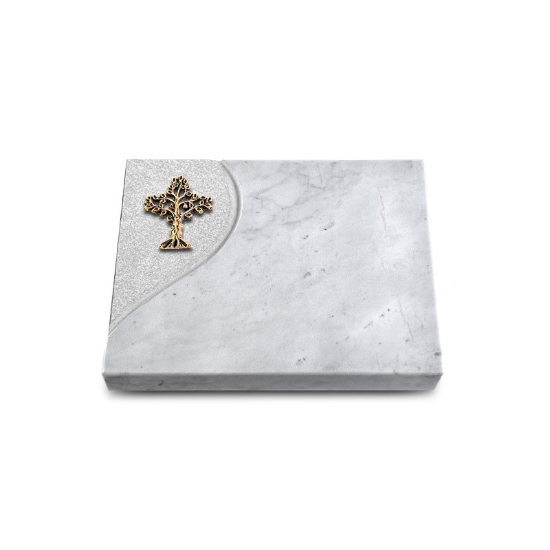 Grabtafel Omega Marmor Folio Baum 2 (Bronze)