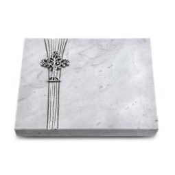 Grabtafel Omega Marmor Strikt Baum 2 (Alu)