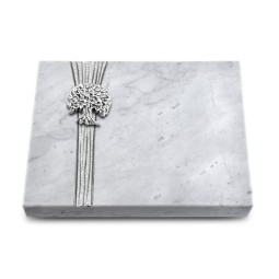 Grabtafel Omega Marmor Strikt Baum 3 (Alu)