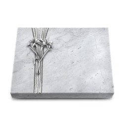 Grabtafel Omega Marmor Strikt Lilie (Alu)