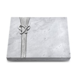 Grabtafel Omega Marmor Strikt Papillon (Alu)