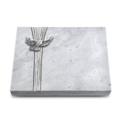 Grabtafel Omega Marmor Strikt Taube (Alu)