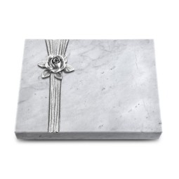 Grabtafel Omega Marmor Strikt Rose 4 (Alu)