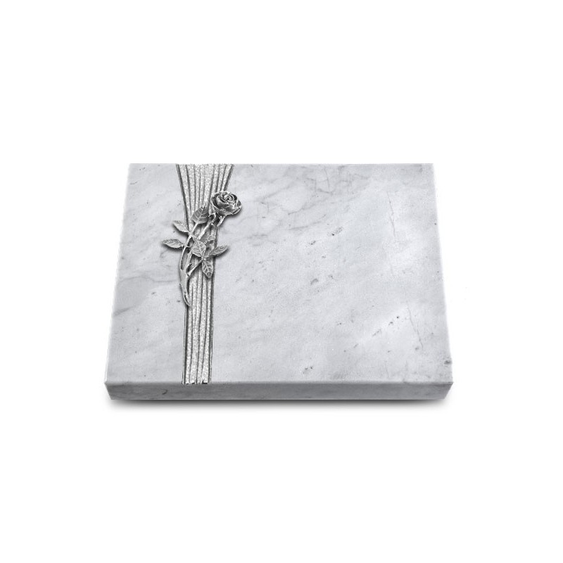 Grabtafel Omega Marmor Strikt Rose 6 (Alu)
