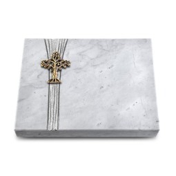 Grabtafel Omega Marmor Strikt Baum 2 (Bronze)