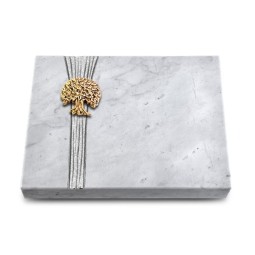 Grabtafel Omega Marmor Strikt Baum 3 (Bronze)