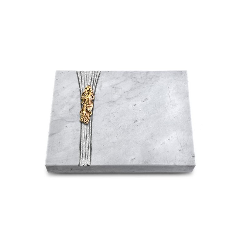 Grabtafel Omega Marmor Strikt Maria (Bronze)