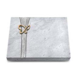 Grabtafel Omega Marmor Strikt Papillon (Bronze)