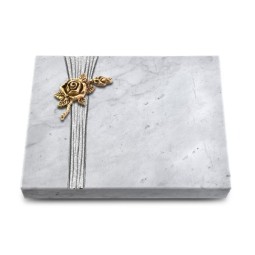 Grabtafel Omega Marmor Strikt Rose 1 (Bronze)