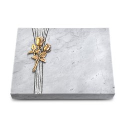 Grabtafel Omega Marmor Strikt Rose 11 (Bronze)