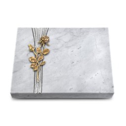 Grabtafel Omega Marmor Strikt Rose 13 (Bronze)