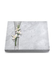 Grabtafel Omega Marmor Strikt Orchidee (Color)