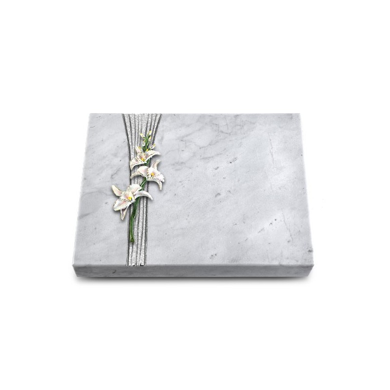 Grabtafel Omega Marmor Strikt Orchidee (Color)