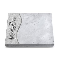 Grabtafel Omega Marmor Wave Ähren 2 (Alu)