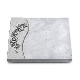 Grabtafel Omega Marmor Wave Efeu (Alu)