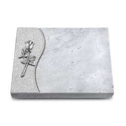 Grabtafel Omega Marmor Wave Rose 8 (Alu)