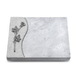 Grabtafel Omega Marmor Wave Rose 9 (Alu)