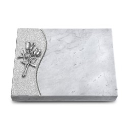 Grabtafel Omega Marmor Wave Rose 11 (Alu)