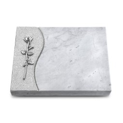 Grabtafel Omega Marmor Wave Rose 12 (Alu)