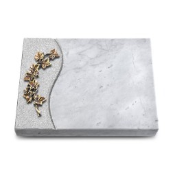 Grabtafel Omega Marmor Wave Efeu (Bronze)