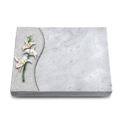 Grabtafel Omega Marmor Wave Orchidee (Color)