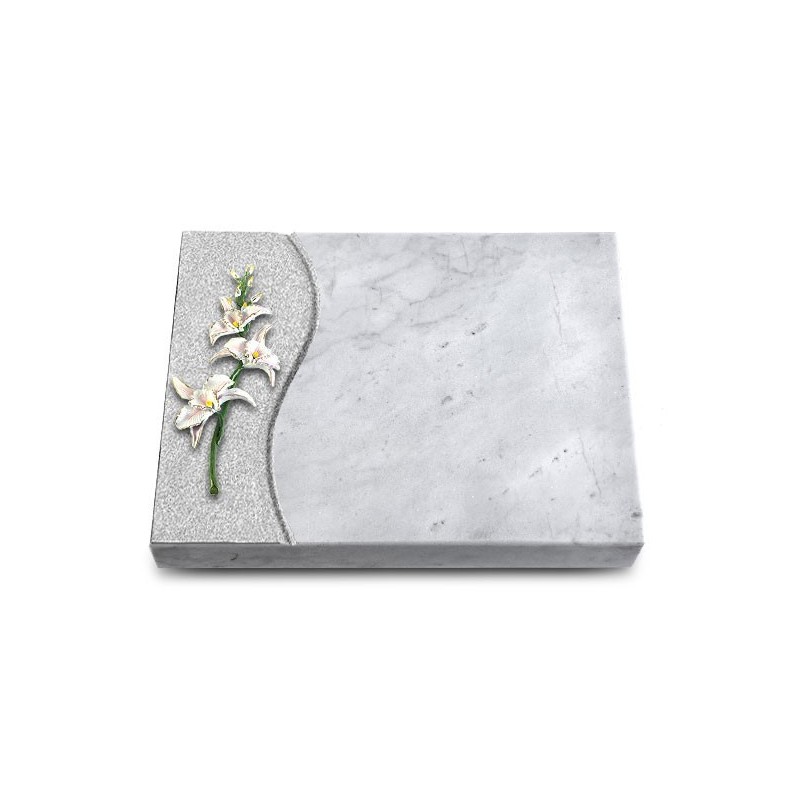 Grabtafel Omega Marmor Wave Orchidee (Color)