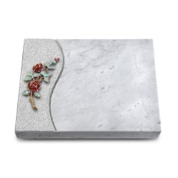 Grabtafel Omega Marmor Wave Rose 3 (Color)