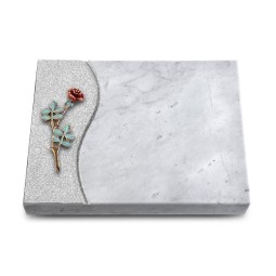 Grabtafel Omega Marmor Wave Rose 4 (Color)