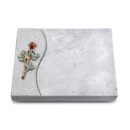 Grabtafel Omega Marmor Wave Rose 7 (Color)