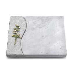 Grabtafel Omega Marmor Wave Rose 8 (Color)