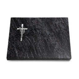 Grabtafel Orion Pure Kreuz/Ähren (Alu)