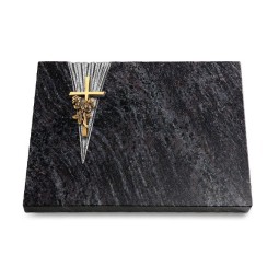 Grabtafel Orion Delta Kreuz/Rose (Bronze)