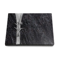 Grabtafel Orion Strikt Lilienzweig (Alu)